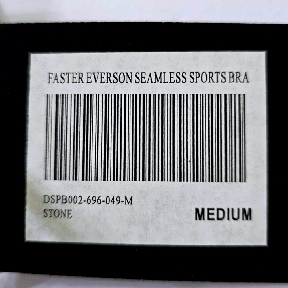 Darc Sport Wolves Faster Everson‎ Seamless Sports Bra Stone Medium NEW Limited - Picture 4 of 6